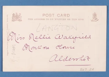 Dos de la carte postale des joueurs de football célèbres - C.B. Fry