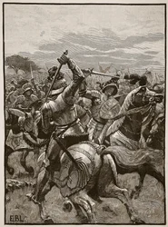 Richard III à la bataille de Bosworth, illustration de Cassells Illustrated History of England