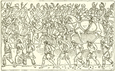 Soldats romains et captifs barbares