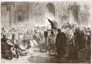 Roussel prêchant au Louvre, illustration de L
