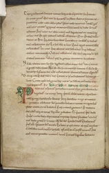 Royal 13. A.XI, f.47v Initiale P. De temporum ratione. Bède le Vénérable. Recueil de travaux sur le comput et l