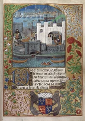 La Tour de Londres, avec le pont de Londres derrière. Charles, duc d