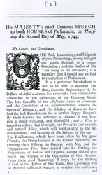 Discours royal aux deux chambres du Parlement, 2 mai 1745 (gravure)