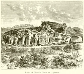 Ruines de la maison de Cicéron à Arpinum