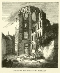Ruines de la bibliothèque de Strasbourg, septembre 1870