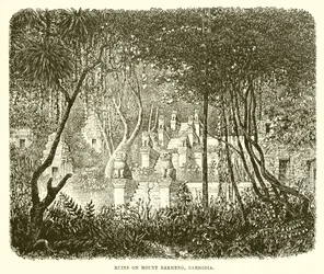 Ruines sur le mont Bakheng, Cambodge