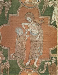 Scène de la vie du Christ, détail de la Syon Cope, 1300-20