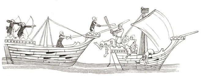 Combat naval, début du XIVe siècle, de 