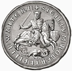 Sceau de Robert Fitzwalter, extrait de A Short History of the English People par J. R. Green, publié en 1893