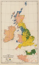 Noms de villages dans les îles britanniques et le nord de la France (lithographie couleur)