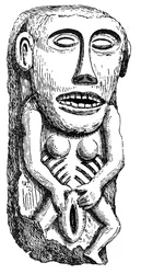 Sheela-na-Gig, du château de Ballinahend, Tipperary, Irlande