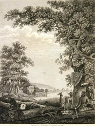 Constructeurs de navires dans la New Forest, gravé par C. Sheringham pour Percival Lewis