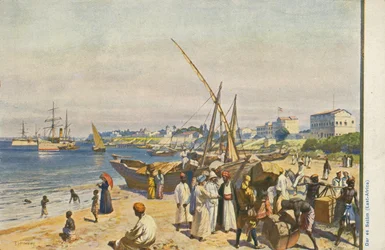 Navire sur la plage, Dar es Salaam, Tanzanie