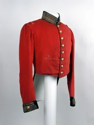 Habit militaire à basques courtes du 5e régiment des Dragoon Guards (de la princesse Charlotte de Galles), vers 1854