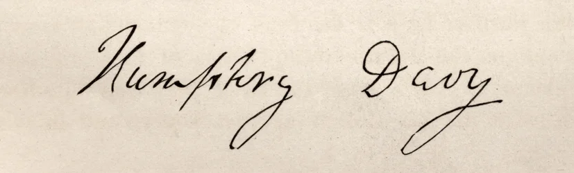 Signature de Sir Humphry Davy (1778-1829)