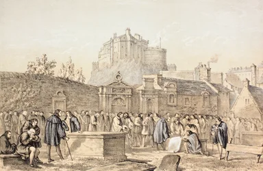 Signature du Covenant dans le cimetière de Greyfriars, Édimbourg en 1638, de 