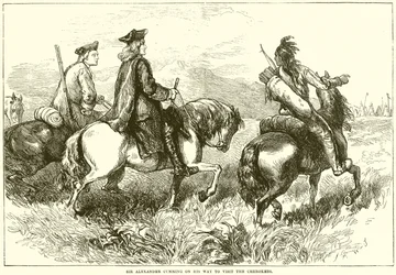 Sir Alexander Cumming en route pour visiter les Cherokees