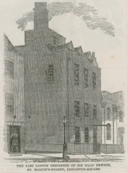 Maison de Sir Isaac Newton, St Martins Street, Leicester Square, Londres