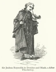 Sir Joshua Reynolds dans Domino et Masque (gravure)