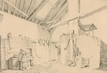 Croquis de la cuisine à Putney Park, Putney, Londres