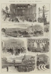 Croquis de la visite royale à Sheffield