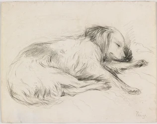 Chien endormi, c.1840