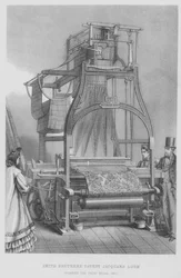 Métier Jacquard breveté des frères Smith, médaille de prix 1862