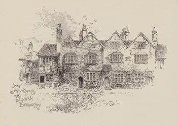 Some Ancient Houses in the Long Walk Bermondsey (lithographie)