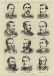 Quelques officiers de la guerre Ashantee (gravure)