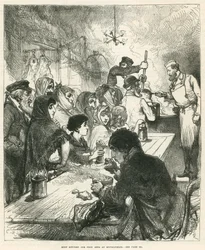 Cuisine de soupe pour les pauvres juifs à Spitalfields, Londres