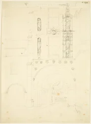 Vue sud de la porte de l