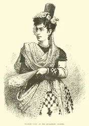 Dame espagnole à la corrida, Madrid