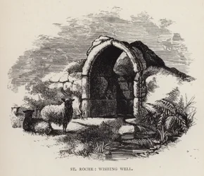 Saint Roch, puits à souhaits (gravure)