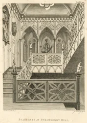 Escalier à Strawberry Hill, Twickenham, Londres