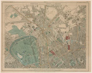 Carte de la bibliothèque de Stanford de Londres et de ses banlieues
