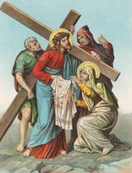 Station VI Véronique Présente un Mouchoir au Christ