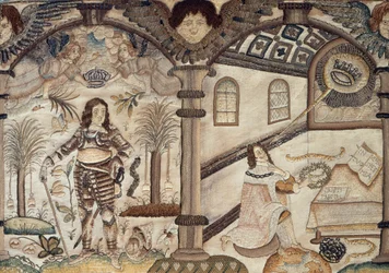 Broderie en relief représentant Charles Ier
