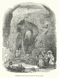 Fouilles souterraines à Kouyunjik (gravure)