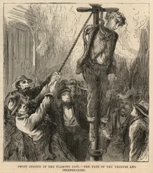 Justice rapide dans la ville en flammes