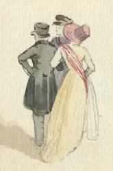 Trois figures, vers 1825