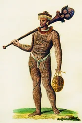Homme tatoué des îles Marquises, 1843