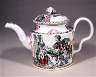 Théière, avec inscription 