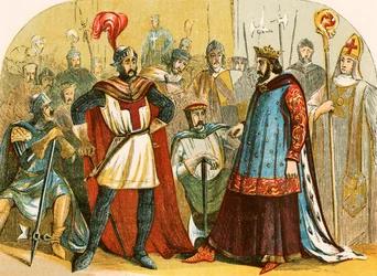 Les Barons assistent au parlement convoqué par Henri III