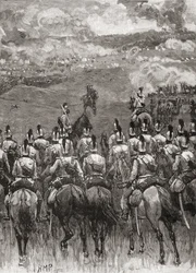 La bataille de Königgrätz alias la bataille de Sadowa, Sadová, ou Hradec Králové, près de Sadová, Bohême