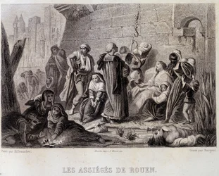 Les Assiégés de Rouen (gravure)