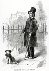 Le vendeur de lacets aveugle, vers 1840