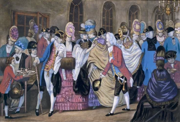 La Manufacture de pain et de beurre, ou les Humeurs de Bagnigge Wells, pub. Par Carington Bowles, 1772