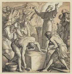 La construction du Second Temple (gravure)