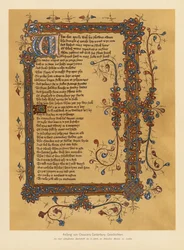 Les Contes de Canterbury de Geoffrey Chaucer (lithographie couleur)