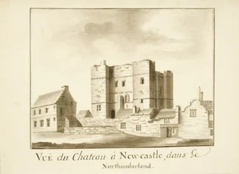 Le château, Newcastle upon Tyne (encre et crayon sur papier)